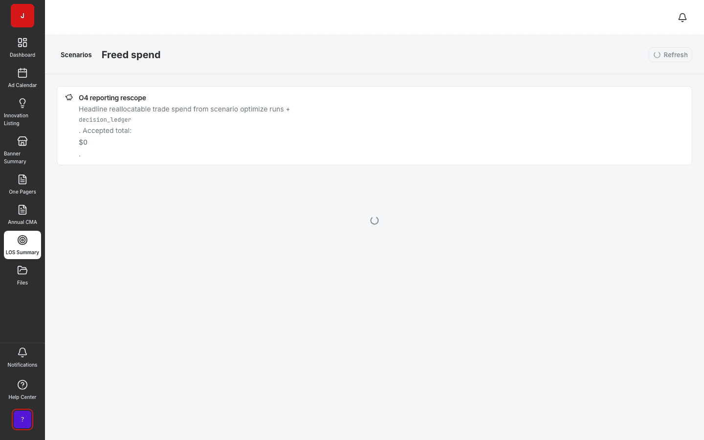 Freed Spend Ledger screenshot